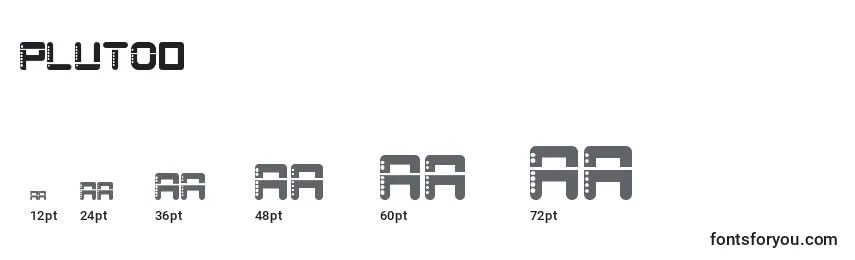 Pluto0 font sizes