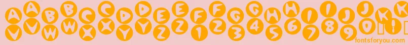 Bowlorama Font – Orange Fonts on Pink Background