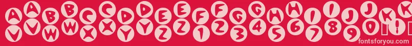Bowlorama Font – Pink Fonts on Red Background
