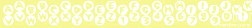 Bowlorama Font – White Fonts on Yellow Background