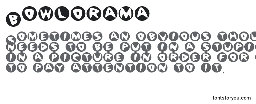 Review of the Bowlorama Font