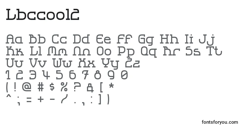 Fuente Lbccool2 - alfabeto, números, caracteres especiales