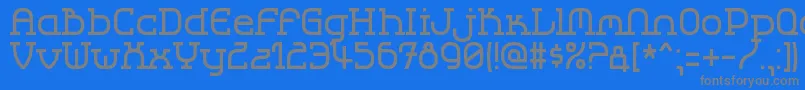 Czcionka Lbccool2 – szare czcionki na niebieskim tle