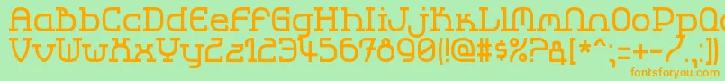 Lbccool2 Font – Orange Fonts on Green Background