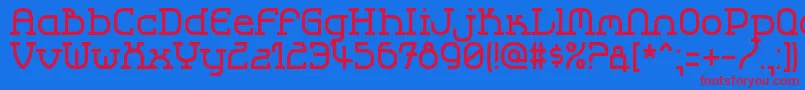 Lbccool2 Font – Red Fonts on Blue Background