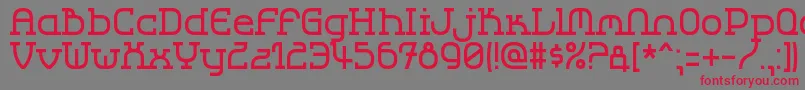 フォントLbccool2 – 赤い文字の灰色の背景