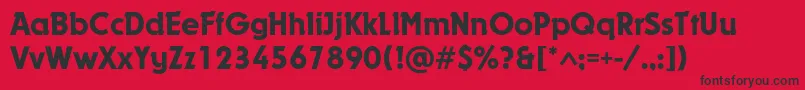 Dynarc Font – Black Fonts on Red Background