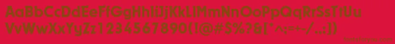 Dynarc Font – Brown Fonts on Red Background