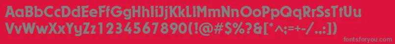 Dynarc Font – Gray Fonts on Red Background