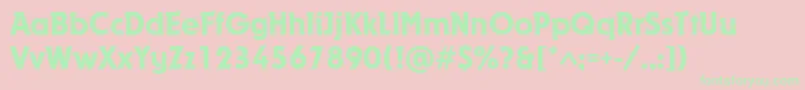 Dynarc Font – Green Fonts on Pink Background
