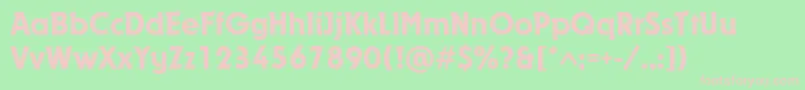 Dynarc Font – Pink Fonts on Green Background