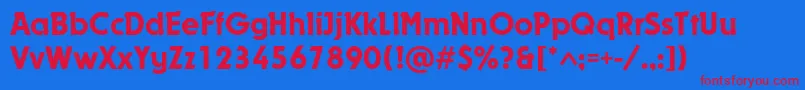 Dynarc Font – Red Fonts on Blue Background