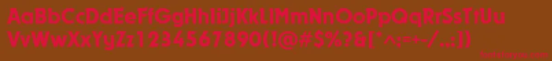 Dynarc Font – Red Fonts on Brown Background