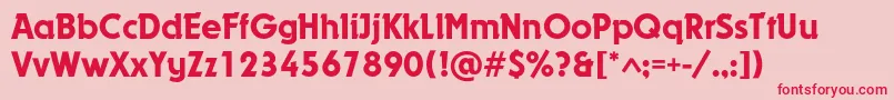Dynarc Font – Red Fonts on Pink Background