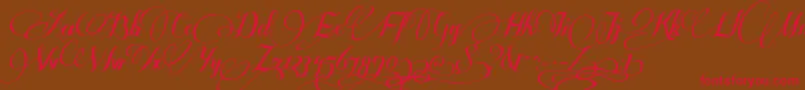 SomeweatzWithSwashes Font – Red Fonts on Brown Background