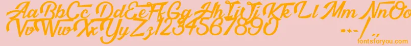 MalibuBabylon Font – Orange Fonts on Pink Background