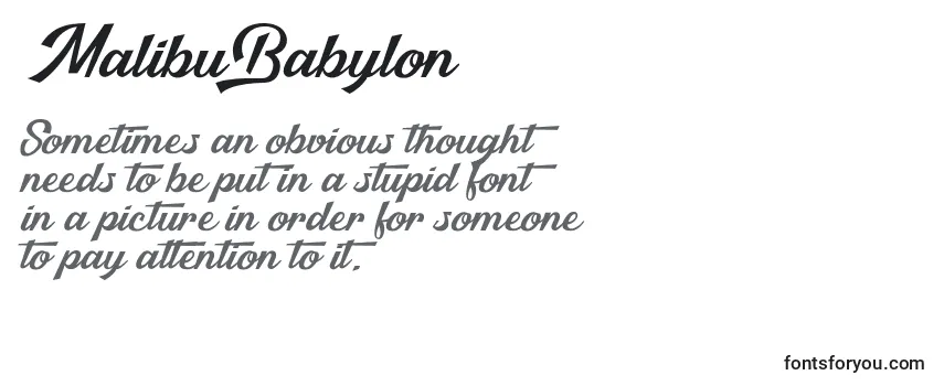 MalibuBabylon-fontti