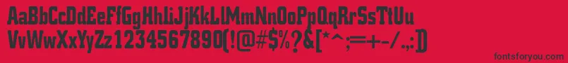 K.O.ActivistaFont Font – Black Fonts on Red Background