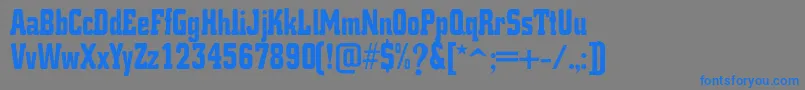 K.O.ActivistaFont Font – Blue Fonts on Gray Background