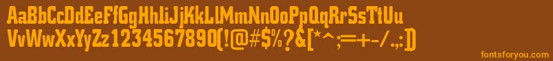 K.O.ActivistaFont Font – Orange Fonts on Brown Background