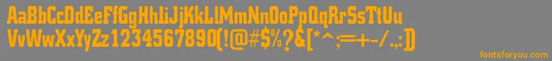 K.O.ActivistaFont Font – Orange Fonts on Gray Background