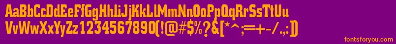K.O.ActivistaFont Font – Orange Fonts on Purple Background