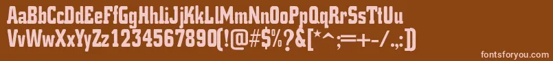 K.O.ActivistaFont Font – Pink Fonts on Brown Background