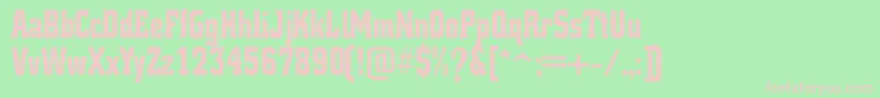 K.O.ActivistaFont Font – Pink Fonts on Green Background