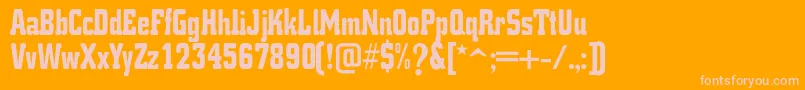 K.O.ActivistaFont Font – Pink Fonts on Orange Background