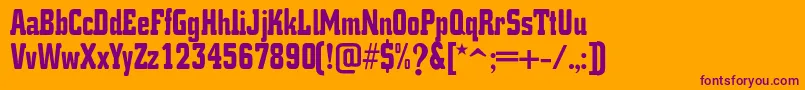 K.O.ActivistaFont Font – Purple Fonts on Orange Background