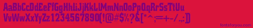 K.O.ActivistaFont Font – Purple Fonts on Red Background