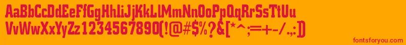 K.O.ActivistaFont Font – Red Fonts on Orange Background