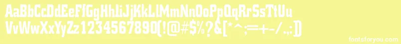 K.O.ActivistaFont Font – White Fonts on Yellow Background