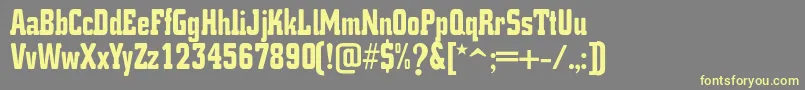 K.O.ActivistaFont Font – Yellow Fonts on Gray Background