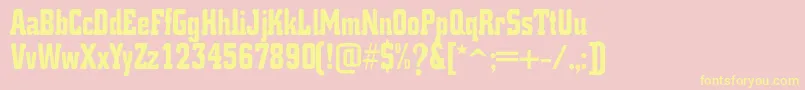 K.O.ActivistaFont Font – Yellow Fonts on Pink Background