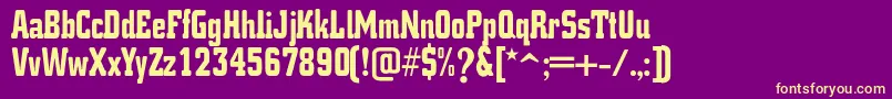 K.O.ActivistaFont Font – Yellow Fonts on Purple Background