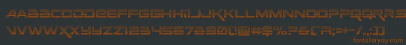 Spacerangergrad-fontti – ruskeat fontit mustalla taustalla