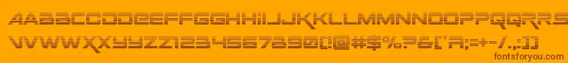 Spacerangergrad Font – Brown Fonts on Orange Background