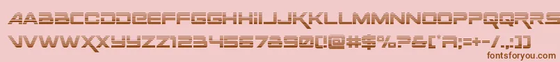 Spacerangergrad Font – Brown Fonts on Pink Background