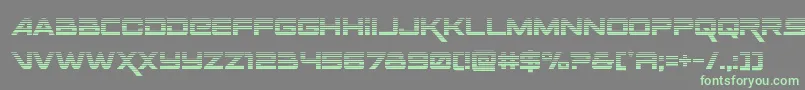 Шрифт Spacerangergrad – зелёные шрифты на сером фоне