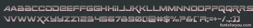 フォントSpacerangergrad – 黒い背景にピンクのフォント