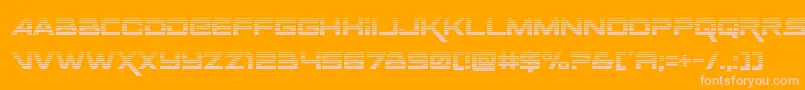 フォントSpacerangergrad – オレンジの背景にピンクのフォント
