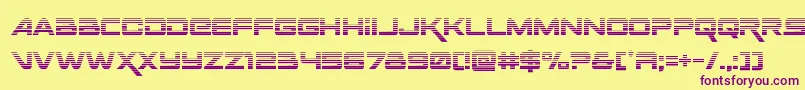 Spacerangergrad Font – Purple Fonts on Yellow Background