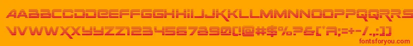 Spacerangergrad Font – Red Fonts on Orange Background