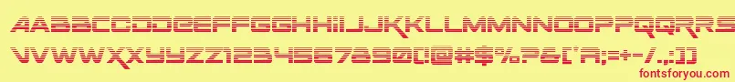 Spacerangergrad Font – Red Fonts on Yellow Background