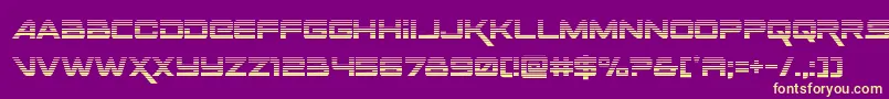 Spacerangergrad Font – Yellow Fonts on Purple Background