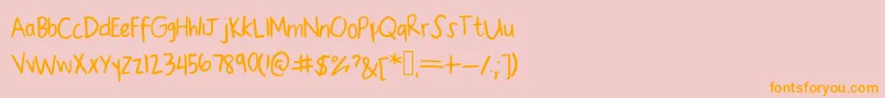Mine Font – Orange Fonts on Pink Background