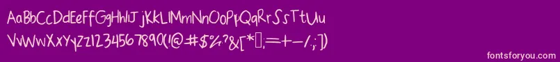 Mine Font – Pink Fonts on Purple Background