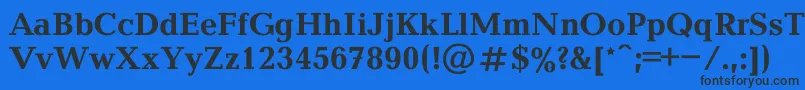 Шрифт Baltica7 – чёрные шрифты на синем фоне