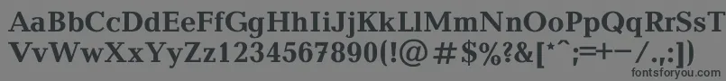 フォントBaltica7 – 黒い文字の灰色の背景